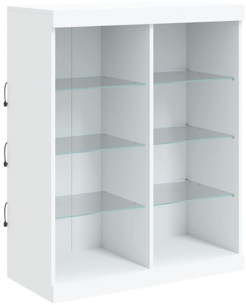 vidaXL Sideboards mit LED-Leuchten 3 Stk. Weiß Holzwerkstoff 3209135 Bild 8