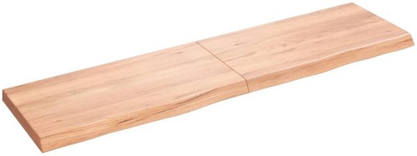vidaXL Wandregal Hellbraun 120x30x(2-4) cm Massivholz Eiche Behandelt 363692