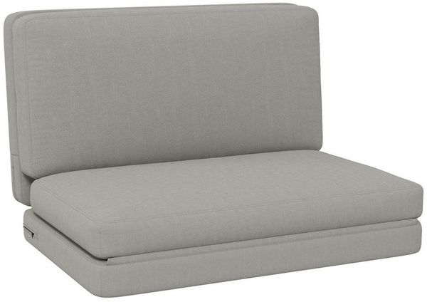 HOMCOM 3 in 1 Schlafsessel klappbar Schlafsofa mit Bettfunktion Samtoptik umwandelbar Gästebett Klappsessel Klappmatratze Bodensessel für Wohnzimmer Schlafzimmer Hellgrau