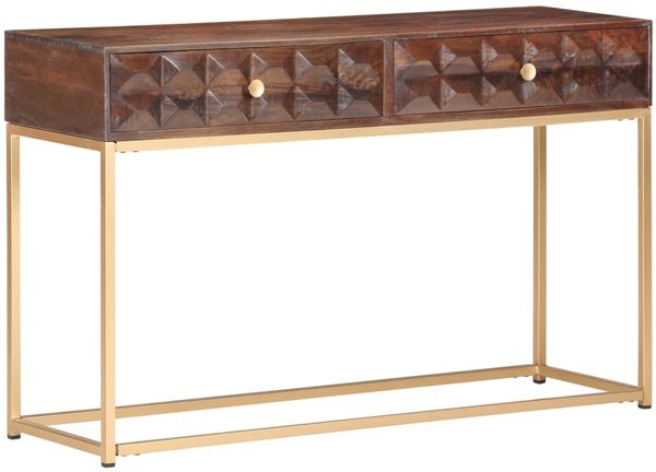 vidaXL Konsolentisch 122x36x75 cm Massivholz Mango 323406 Bild 9