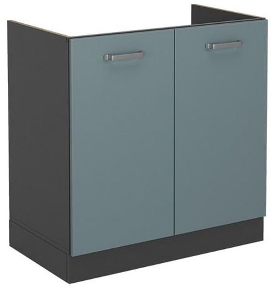 Spülenunterschrank R-Line Blau-Grau 80 cm ohne Arbeitsplatte Vicco Bild 4
