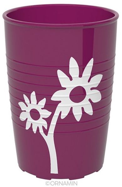 Ornamin Schnabelbecher mit Antirutsch-Trick Blume/Ringe mit Schnabelaufsatz/Trinkaufsatz, 1-tlg, SAN, Trinkhilfe l Alltagshilfe l BPA-frei l Made in Germany