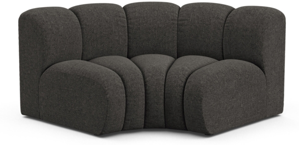 Micadoni rundes Eckmodul Lupine Chenille Eden Dunkelgrau