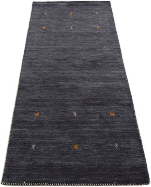 carpetfine Wollteppich Gabbeh Uni, auch als Läufer und Rund erhältlich, rechteckig, Höhe: 15 mm, reine Wolle, handgewebt, Gabbeh Loom Tiermotiv, große Farbauswahl