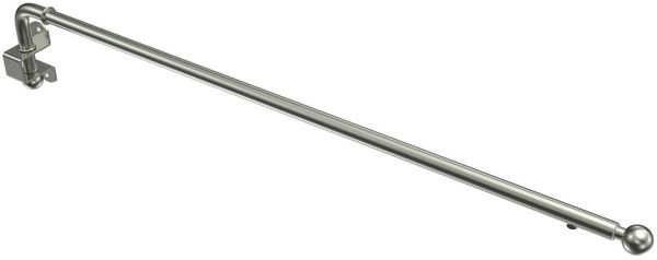 INTERDECO Schwenkstange Cassina, ausziehbar, Wandmontage, Metall, Edelstahl-Optik, 13/9