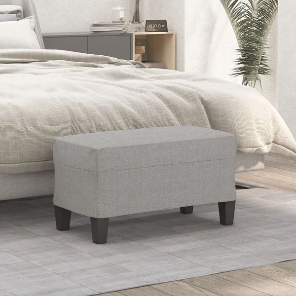 vidaXL Sitzbank Hellgrau 70x35x41 cm Stoff 349431