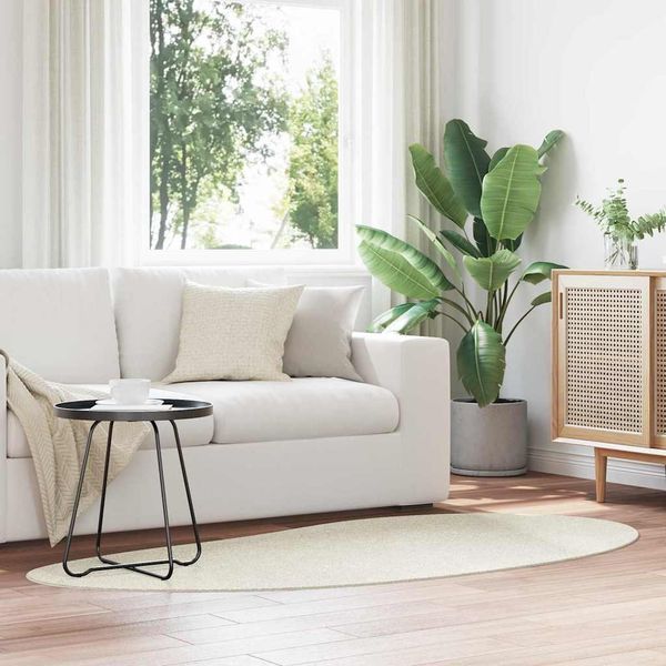 vidaXL Bereichsteppiche HUARTE Creme 100 x 200 cm Polyester 4103720