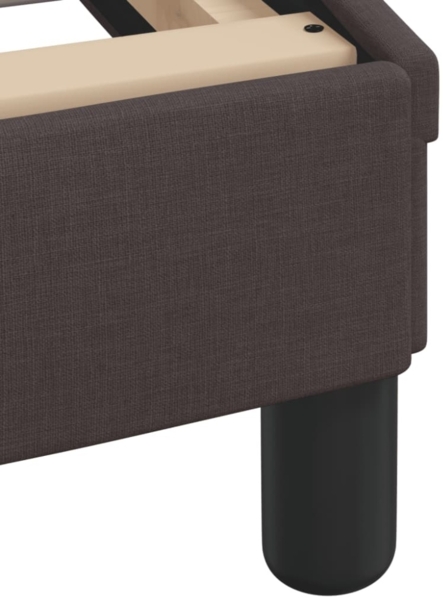 vidaXL Bettgestell "Dover" Dunkelbraun 140x200 cm Stoff 373188 Bild 4