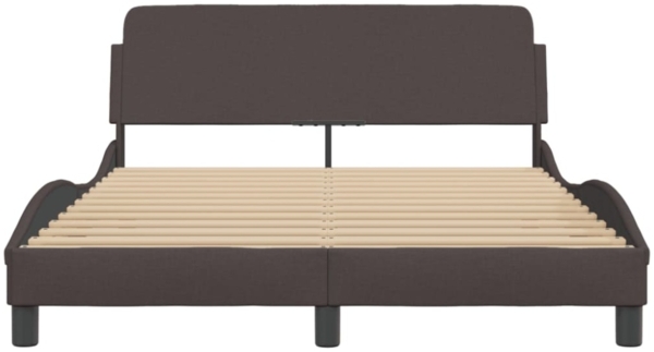 vidaXL Bettgestell "Dover" Dunkelbraun 140x200 cm Stoff 373188 Bild 6
