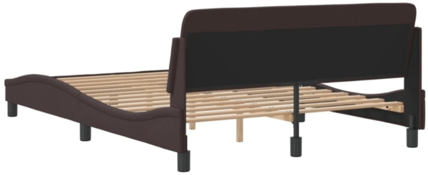 vidaXL Bettgestell "Dover" Dunkelbraun 140x200 cm Stoff 373188 Bild 7