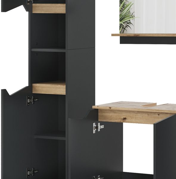 Badmöbel-Set Marelle Anthrazit 5 Teile Vicco Bild 6