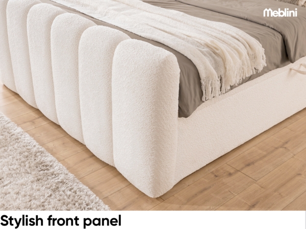 MEBLINI Boxspringbett NOMADE 200x200 cm mit Bettkasten – H3/Beige Boucle Polsterbett - Doppelbett mit Topper & Bonellfederkern-Matratze Bild 6