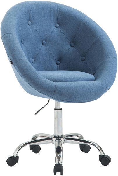 CLP Arbeitshocker London V2 Stoff höhenverstellbar und drehbar,blau