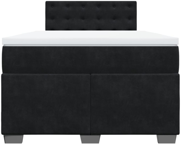 vidaXL Boxspringbett mit Matratze Schwarz 120x200 cm Samt 3288596 Bild 5