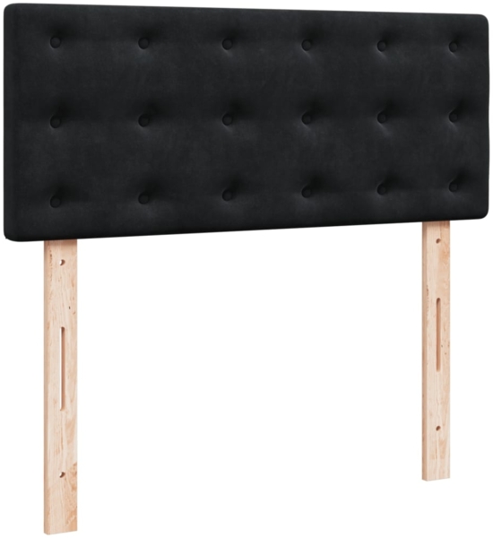 vidaXL Boxspringbett mit Matratze Schwarz 120x200 cm Samt 3288596 Bild 9