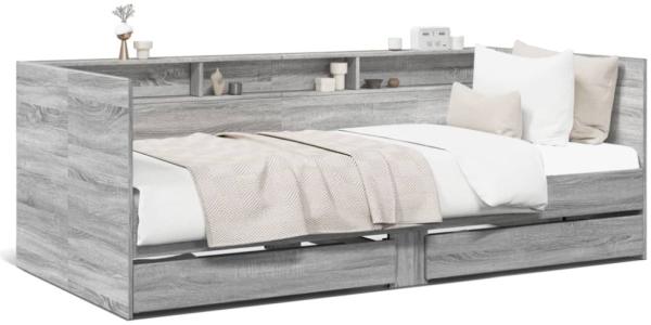vidaXL Tagesbett mit Schubladen ohne Matratze Grau Sonoma 90x200 cm 3280851