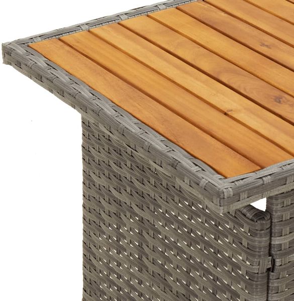 vidaXL 4-tlg. Garten-Lounge-Set mit Kissen Grau Poly Rattan 362180 Bild 11