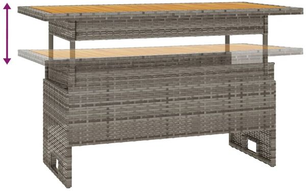 vidaXL 4-tlg. Garten-Lounge-Set mit Kissen Grau Poly Rattan 362180 Bild 10