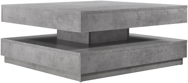 en.casa Couchtisch 'Florenz' 76 x 76 x 38 cm Drehbar, Betonoptik
