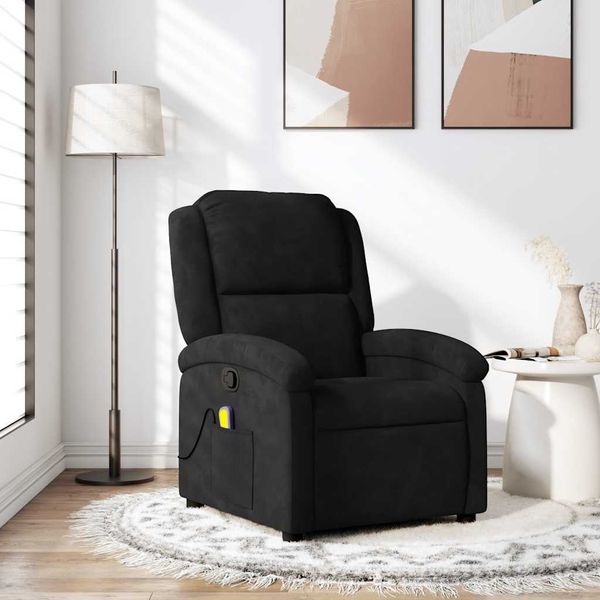 vidaXL Massage-Relaxsessel, schwarzer Samt 3205495