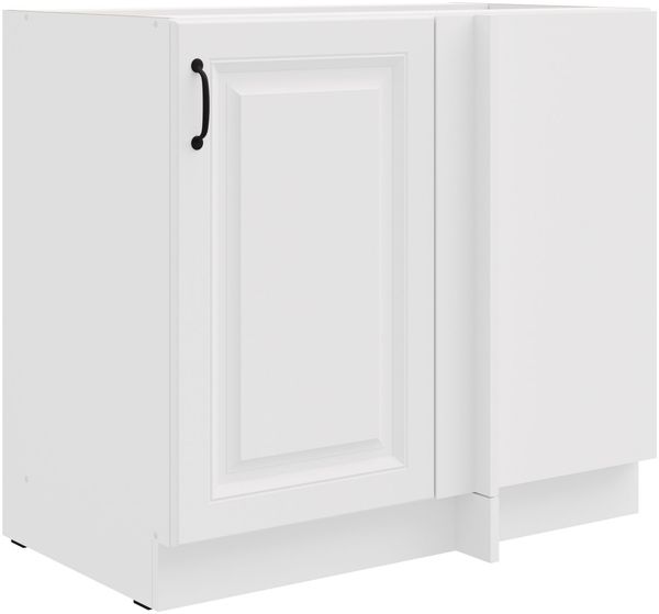 Eckschrank 105cm Stilo Weiß Küchenzeile Küchenblock Küche Landhaus Einbauküche