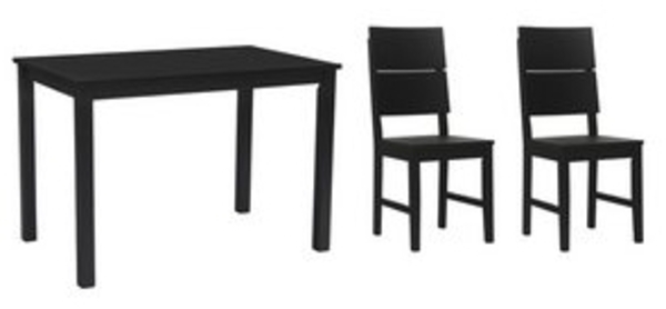 Woodroom Essgruppe Kota, (aus Hevea Massivholz, lackiert, Esstisch 110x70cm mit 2 Stühlen), Stuhl-Set und Tischgruppe für Esszimmer Bild 6