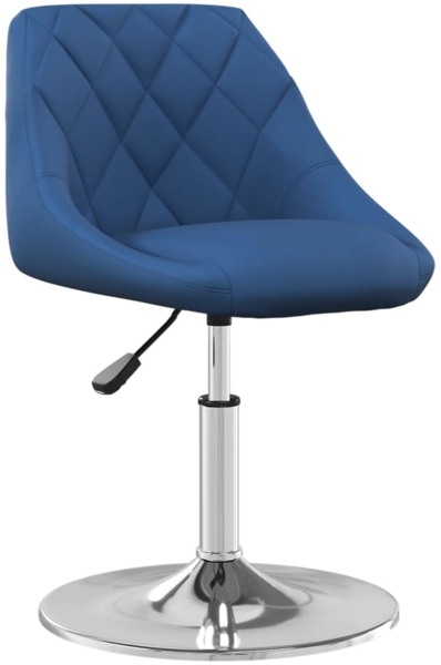 vidaXL Esszimmerstühle 4 Stk. Drehbar Blau Samt 3088762