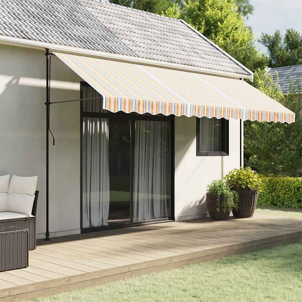 Markisenbespannung, Markisenstoff Mehrfarbig Gestreift 4,5x3 m
