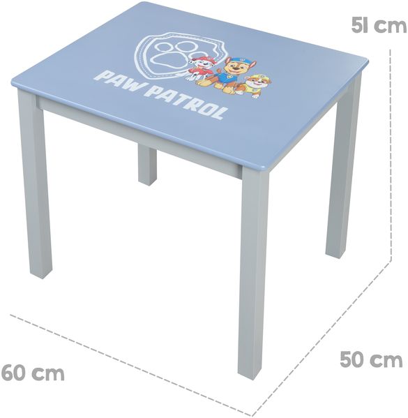 roba Kindersitzgruppe 'Paw Patrol' - 1x Kinderstuhl & 1x Kindertisch - MDF lackiert - Balu / Grau Bild 6