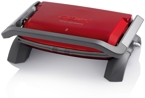 Arzum Tostçu Delux Grill 1800W, Kontaktgrill Sandwichmaker, 1x Kontaktgrill, Rot