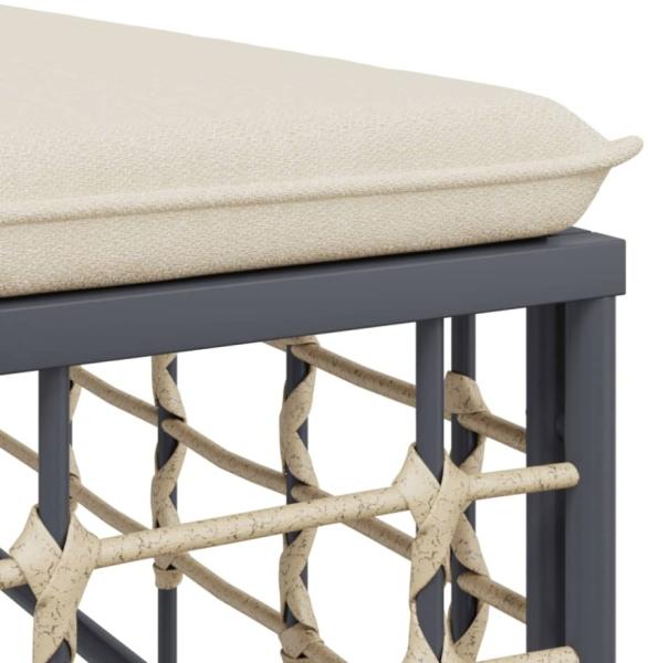 vidaXL 7-tlg. Garten-Lounge-Set mit Kissen Anthrazit Poly Rattan 3186798 Bild 3