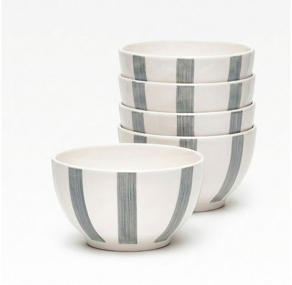 van Well Müslischale Mallorca, Schale 14 cm, 6 Stück, Keramik, (Set, 6-tlg), spülmaschinen- und mikrowellengeeignet