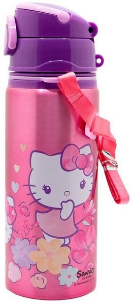 Hello Kitty Trinkflasche Kinder Wasserflasche 730 ml mit Druckknopfdeckel und Trageriemen