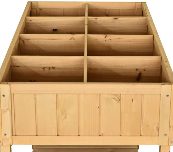Kommode 110x46x76 cm, massives Tannenholz – Hochbeet/Pflanztisch mit 8 Fächern und Abfluss Bild 2