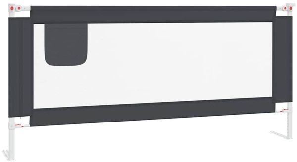 Kleinkind-Bettschutzgitter Dunkelgrau 200x25 cm Stoff
