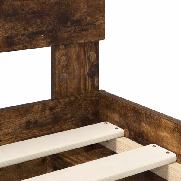 vidaXL Bettrahmen Geräucherte Eiche 120x190 cm Holzwerkstoff 3407899 Bild 9