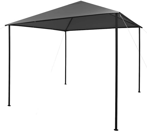 Gartenpavillon, Pavillon 3x3 m Anthrazit Stoff und Stahl 180 g/m²