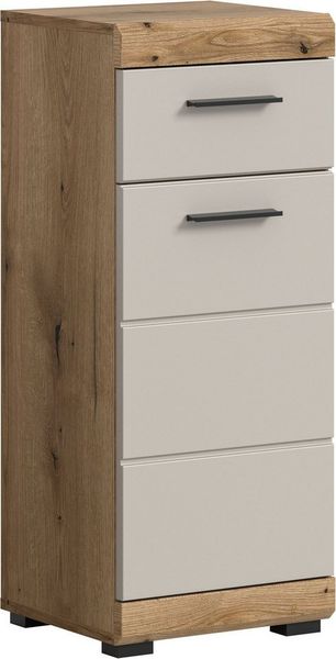 welltime Unterschrank SIENA, Breite 37cm, 1 Tür, 1 Schubkasten, 2 Fächer, MDF-Front (1-St, TOPSELLER) in verschiedenen Farben erhältlich, Badmöbel, Badschrank, Kommode, Bad