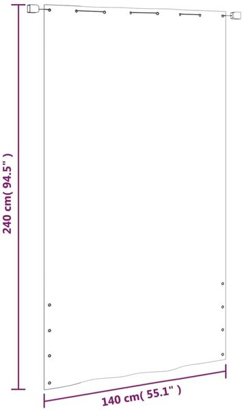 vidaXL Balkon-Sichtschutz Hellgrün 140x240 cm Oxford-Gewebe 148516 Bild 6