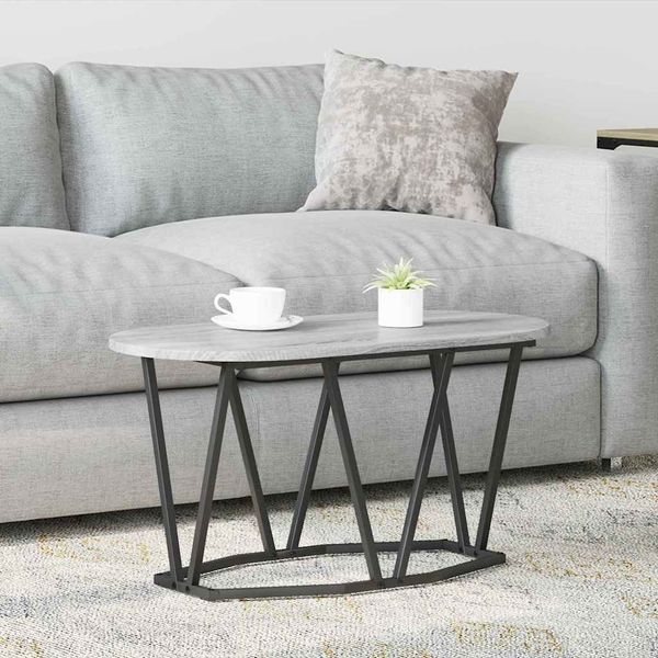 vidaXL Couchtisch Grau 80 x 40 x 40.5 cm Sperrholz und Metall 869693