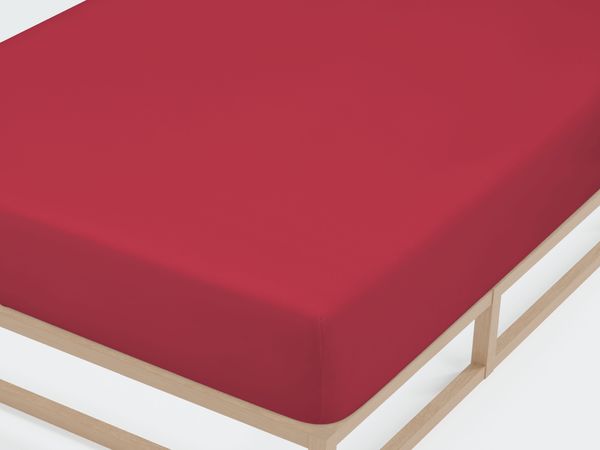 biberna Jersey-Elastic-Spannbetttuch , rubin, 1 x 140 x 200 cm - 160x220 cm