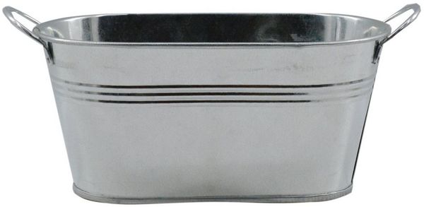 tegawo Blumentopf Zinkwanne, rund und oval mit Henkeln