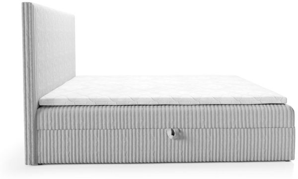 Boxspringbett Schlafzimmerbett ARNAU 120x200cm Stoff Tilia Beigebraun Bild 3