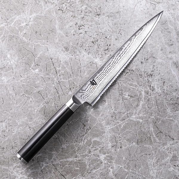 KAI Allzweckmesser mit Wellenschliff 6" (15,0 cm) Shun Classic DM-0722
