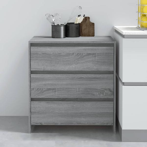 vidaXL Sideboard Grau Sonoma 70x41x75 cm Holzwerkstoff 813006