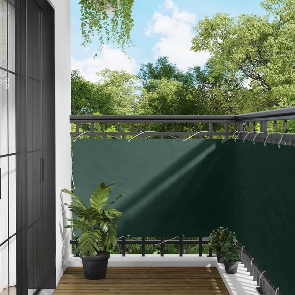 vidaXL Balkonsichtschutz Dunkelgrün 100x500 cm Oxford-Stoff 42030756