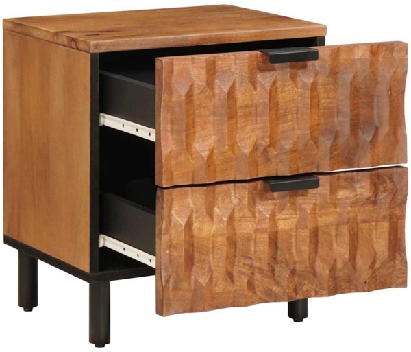 vidaXL Nachttisch Braun 40 x 33 x 46 cm Massivholz Mango 4017898