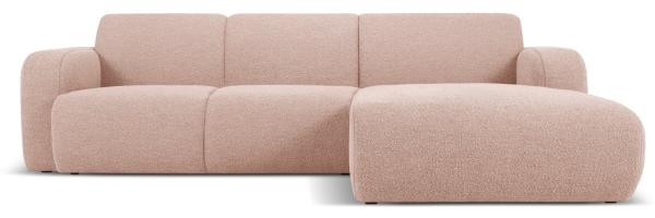 Micadoni Ecksofa Molino 4-Sitzer Rechts Boucle Puderrosa