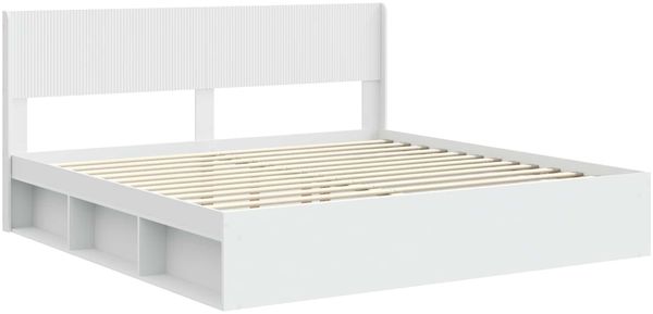 vidaXL Bettgestell mit Stauraum und Kopfteil Weiß 180 x 200 cm 3414179 Bild 4