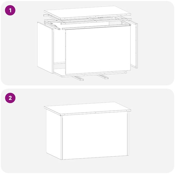 vidaXL Gartenlagerkissenbox Stahl 80 x 50,5 x 50 cm 175 L Olive Grün 874570 Bild 10